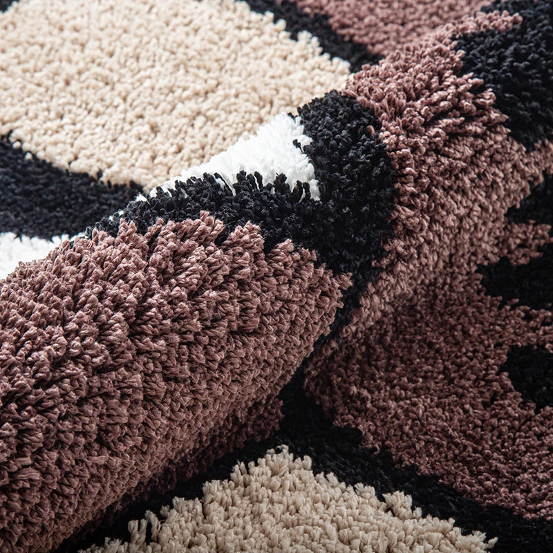 Brown & Black Murakami Sad Flower Rug
